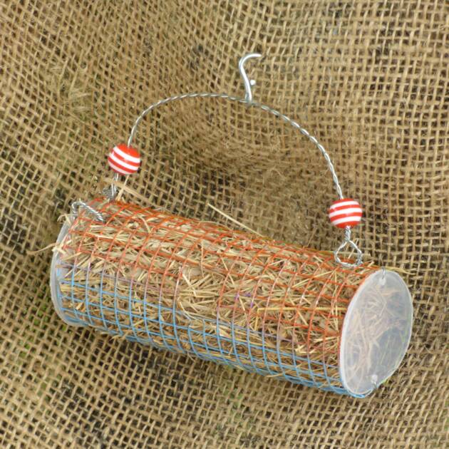Refillable hay barrel for mice and rats