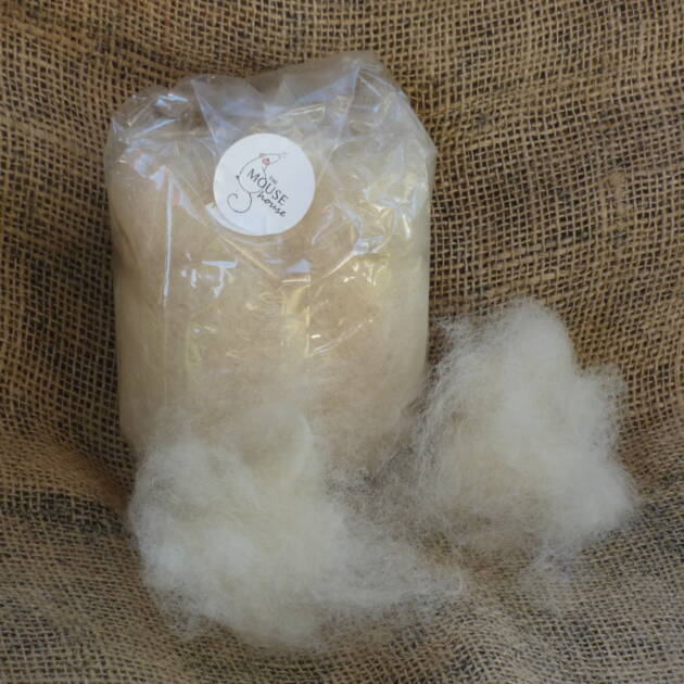 Unscoured Natural Lamb's Wool Bedding for rats and mice